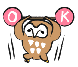 A muscular owl sticker #1720983