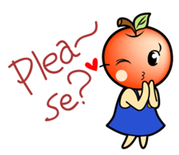 Apple girl "Rinko" sticker #1721605