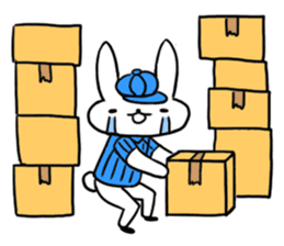 The rabbit is a forwarding agency. sticker #1722046