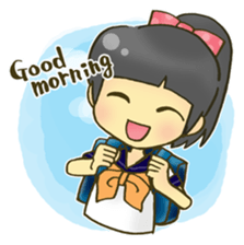 Cute child wearing a sailor suit. sticker #1722545