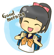 Cute child wearing a sailor suit. sticker #1722545