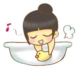 Cute child wearing a sailor suit. sticker #1722548