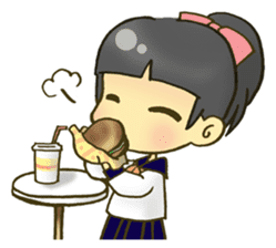 Cute child wearing a sailor suit. sticker #1722552