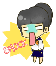 Cute child wearing a sailor suit. sticker #1722556