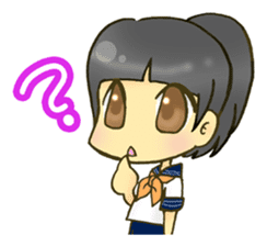 Cute child wearing a sailor suit. sticker #1722557