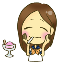 Cute child wearing a sailor suit. sticker #1722561