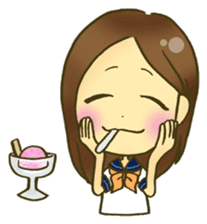 Cute child wearing a sailor suit. sticker #1722561