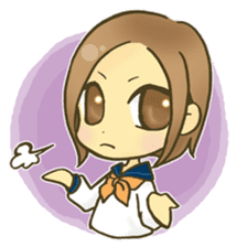 Cute child wearing a sailor suit. sticker #1722563