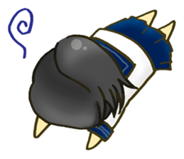 Cute child wearing a sailor suit. sticker #1722565