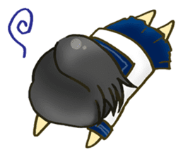 Cute child wearing a sailor suit. sticker #1722565