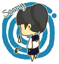 Cute child wearing a sailor suit. sticker #1722567