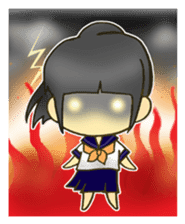 Cute child wearing a sailor suit. sticker #1722568