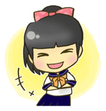 Cute child wearing a sailor suit. sticker #1722569