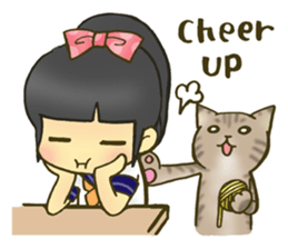 Cute child wearing a sailor suit. sticker #1722573