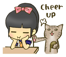 Cute child wearing a sailor suit. sticker #1722573