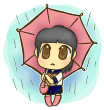 Cute child wearing a sailor suit. sticker #1722577