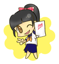 Cute child wearing a sailor suit. sticker #1722578