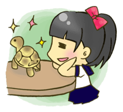 Cute child wearing a sailor suit. sticker #1722584