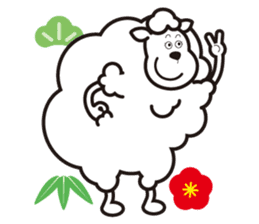 Black sheep-kun and White sheep-chan sticker #1723387