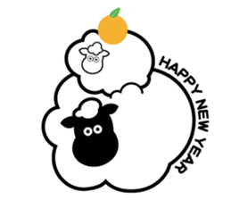 Black sheep-kun and White sheep-chan sticker #1723390