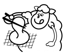 Black sheep-kun and White sheep-chan sticker #1723391