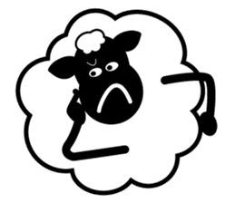 Black sheep-kun and White sheep-chan sticker #1723411