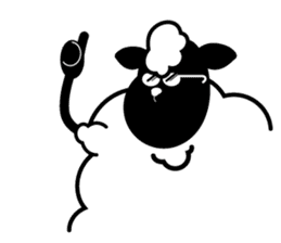 Black sheep-kun and White sheep-chan sticker #1723412