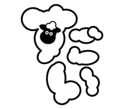 Black sheep-kun and White sheep-chan sticker #1723421