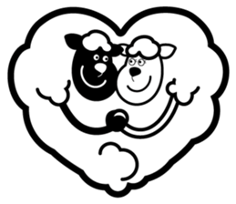 Black sheep-kun and White sheep-chan sticker #1723424