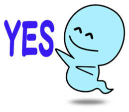 Light blue ghost sticker #1724345