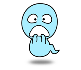Light blue ghost sticker #1724362