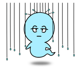 Light blue ghost sticker #1724364