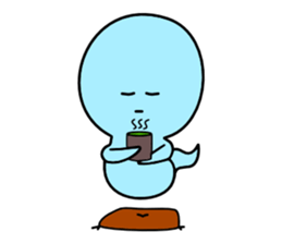 Light blue ghost sticker #1724370