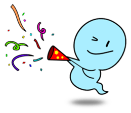 Light blue ghost sticker #1724372