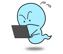 Light blue ghost sticker #1724373