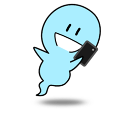 Light blue ghost sticker #1724378