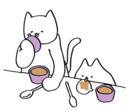 Nyanco and Mico are gluttonous sticker #1724466