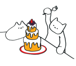 Nyanco and Mico are gluttonous sticker #1724487