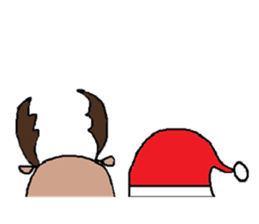 Christmas.Santa and Twintail.Reindeer. sticker #1724535