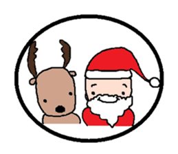 Christmas.Santa and Twintail.Reindeer. sticker #1724536