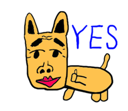 Funny old dog. sticker #1724597