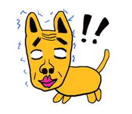 Funny old dog. sticker #1724603