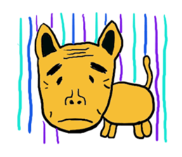 Funny old dog. sticker #1724609