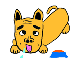 Funny old dog. sticker #1724611