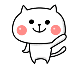 White cat life sticker #1728105