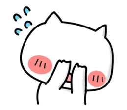 White cat life sticker #1728108