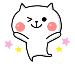 White cat life sticker #1728140
