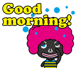 Afro hair Mr.Bobo sticker #1728866