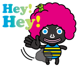 Afro hair Mr.Bobo sticker #1728869