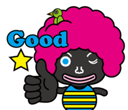 Afro hair Mr.Bobo sticker #1728870